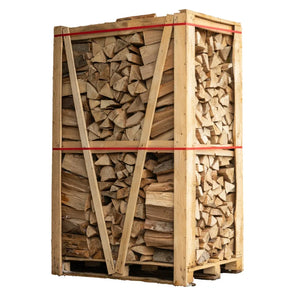 2x Paletten (Weißeiche + Buche/Hainbuche) – 33 cm lange Holzscheite