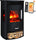 KESSER® Prio Elektrokamin mit Heizung & Fernbedienung, 950/1900W, Realistischer LED-Flammeneffekt, 3-Seiten-Panoramafenster, Thermostat & Timer, Standkamin