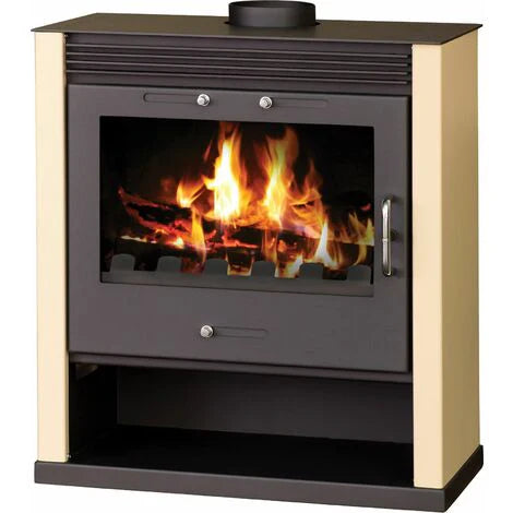 Holzofen RUBIN Elfenbeinweiß 13 kW