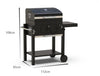 Centaurus Beta II Holzkohlegrill 90x70cm NATERIAL