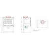 Anschlussbarer dreiseitiger Kaminofen – FIREMATIC Calgary – S 12,5 kW